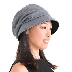 CHARM Damen Sonne Hut Bio Baumwolle Japanisch Design Weich UV Schutz Dunkelgrau von CHARM