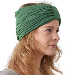 CHARM Frauen Chunky Turban Stirnband - Kopftuch Winter Head Wrap Chemo Hut Naturhaar Blau Grün von CHARM