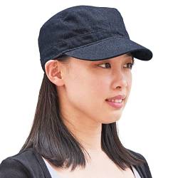 CHARM Herren Baumwolle Military Army Cap - Damen Sommer Basecap Winter Hat Mütze Indigo von CHARM