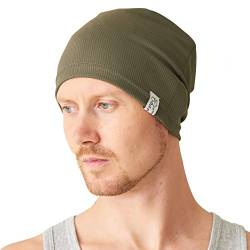 CHARM Herren Dünn Sportmütze - Laufmütze Sommer Cycling Cap Haube Fahrradhelm Khaki von CHARM