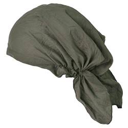 CHARM Herren Kopftuch Bandana Piraten - Mütze aus 100% Baumwolle für Sommer Kopftücher Auch für Damen Khaki von CHARM
