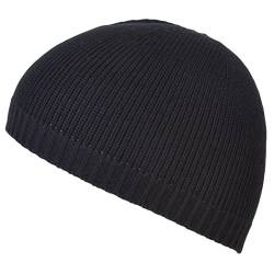 CHARM Herren Skull Cap Mütze - Mütze Kufi Namaz Takke Gebetsmütze Strick Schwarz von CHARM