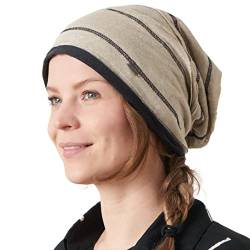 CHARM Männer Rein Leinen Beanie Hut - Frauen Leichte Sommer Mütze Natürlich Stoff Strickmütze von CHARM