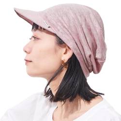 CHARM Slouch Beanie Mütze mit Soft Visor - Herren Damen Sommer Mützen Leichte Cap Baseball Kappe Käppi Luftig Meliert Hell Rosa von CHARM