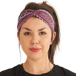 CHARM Sommer Stirnband Turban Haarband Damen - Kopfband Fitness-Stirnbänder Elastische Baumwolle Joggen Sportliche von CHARM