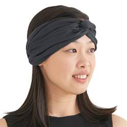 CHARM Turban Haarband Boho Style Damen - Sommer Stirnband Aus Damen Schweissband und Haareifen Headwrap Dunkelgrau von CHARM