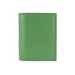 CHARRO Vertikale Geldbörse aus echtem Leder für Damen und Herren, dünn mit Geldbörse und Geschenkbox, Grün 82, Casual von CHARRO