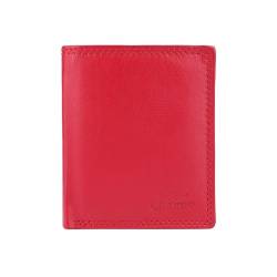 CHARRO Vertikale Geldbörse aus echtem Leder für Damen und Herren, dünn mit Geldbörse und Geschenkbox, Rot 48, Casual von CHARRO