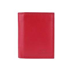 CHARRO Vertikale Geldbörse aus echtem Leder für Damen und Herren, dünn mit Geldbörse und Geschenkbox, Rot 82, Casual von CHARRO