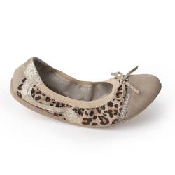 CHATTAWAK Damen 15puertoleopard37 Ballerinas, beige, 37 EU von CHATTAWAK