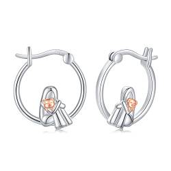 Schwein Ohrringe 925 Sterling Silber Mädchen Creolen Ohrringe Schwein Geschenke Schmuck für Kinder Enkelin Damen Frauen von CHENGHONG