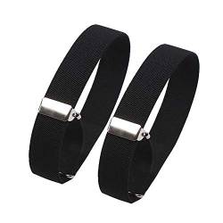 CHENGZI 1 Paar elastische verstellbare Herren-Armbänder, Ärmel, Strumpfband, Ärmelhalter, Breite 2,4 cm, Schwarz , Einheitsgröße von CHENGZI