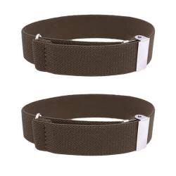 CHENGZI 1 Paar elastische verstellbare Herren-Armbänder, Ärmel, Strumpfband, Ärmelhalter, Breite 2,4 cm, coffee, Einheitsgröße von CHENGZI