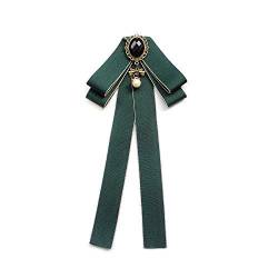 CHENGZI Damen-Brosche mit Fliege, verstellbar, Vintage-Stil, vorgebunden, für Hochzeiten, Partyzubehör, grün, Einheitsgröße von CHENGZI