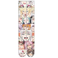 CHENMA Damen 3D Strumpfhose Samtstrümpfe mit Japanischem Anime Print Cosplay,Kostüm,Party Leggings süßer Halterlose langer Strumpf Socks Gr.M,5 von CHENMA