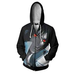 CHENMA Herren Anime Kakashi Itachi Akatsuki Langarm Bomberjacke mit durchgehendem Reißverschluss mit Kapuze jacke von CHENMA