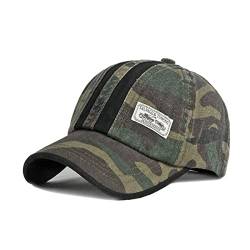 CHENNUO Baseballcap Camouflage Cap aus Baumwolle Verstellbare Sonnen Kappe für Outdoor Sport Wandern (camo Armee grün) von CHENNUO