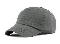 CHENNUO Baseballcap für Herren Damen Basecap Baumwolle Outdoor Sport Mütze Freizeit Kappe (Dunkelgrau) von CHENNUO