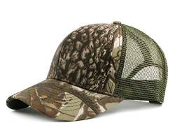 CHENNUO Camouflage Army Mesh Cap Trucker Hat Baseball Cap Herren Netz Sommer Sport Kappe (Camouflage-3) von CHENNUO