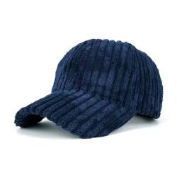 CHENNUO Winter Baseball Kappe Cord Cap Damen Lässige Outdoor Stickerei Baseballmütze 5 Farben (Blau) von CHENNUO