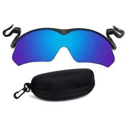 2024 New Polarized Clip Cap Sunglasses, Polarisierte Clip Cap Sonnenbrille, Polarisierte Sonnenbrille Clip, 180° Flip Clip on Sonnenbrille, Fahrradbrillen Sonnenbrille Sport für Herren Damen (Blau) von CHENRI