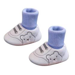 CHENRI Süße Baby-Winterschuhe, Stricken Babybodenschuhe Kleinkind Schuhe, Warm Schneestiefel, Neugeborenes Krabbelschuhe, Gefütterte Winterstiefel, Winterschuhe für Mädchen Jungen (Blau, 11cm) von CHENRI