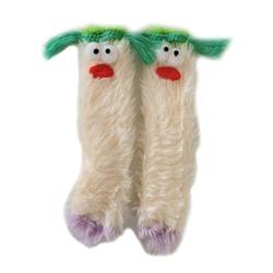 Warm Cozy Fluffy Cartoon Monster Socks, Lustige Monster Socken, Wintersocken Flauschige Dicke Warme Socken, Bunte Flauschige Socken Plüsch Socken, Neuheit Weiche Socken Geschenk für Damen Mädchen (A) von CHENRI