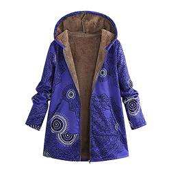 CHENSIYU Damen Fleecejacke mit Kapuze Freizeit Parka Lässig Elegant Bequem Trachtenjacke Weich Plüschjacke Weich Softshelljacke Patchwork Trenchcoat Casual Übergangsjacke Jacken Damen Herbst Lässig von CHENSIYU