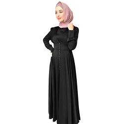 CHENSIYU Muslim Kleider Damen, Elegant Abendkleid Oversize Ramadan Robe Muslimische Abaya Chiffon Maxikleider Jilbab Kleid Islamische Kleidung Gebetskleidung für Frauen von CHENSIYU