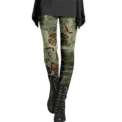 CHENSIYU Strumpfhosen Damen Winter Fleece Winterleggins Slim Fit Hosen Muster Thermostrumpfhose Thermo Gefütterte Leggings High Waist Shape Thermoleggins Stretch Push Up Strumpfhose (ZX-1-A, XL) von CHENSIYU