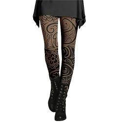 CHENSIYU Thermoleggins für Damen Winter Hosen Weihnachten Muster Schlank Reithose Thermo Strumpfhosen Stretch Gefütterte Leggings Thermostrumpfhose High Waist Fleece Winterleggins (ZX-1-E, S) von CHENSIYU