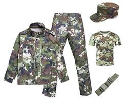 CHERISH Unisex Militär Camo BDU Uniform Armee Anzug Set Shirt und Hose Set, camouflage, S von CHERISH