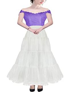 CHERRY LOVE Langer Petticoat für bodenlanges Hochzeitskleid, knöchellang, Petticoats für Frauen, volle Länge, Unterrock, Slips, Elfenbein, XX-Large-4X-Large Plus von CHERRY LOVE