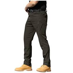 CHIACJYRSEDK Arbeitshosen Männer Cargohose Herren Leichte Traininghose Outdoor Hosen für Herren Militär Stretch Wanderhose Herren Taktische Hose mit Reißverschlusstasche 2-Grau XXL von CHIACJYRSEDK