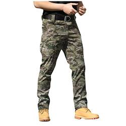 CHIACJYRSEDK Arbeitshosen Männer Cargohose Herren Leichte Traininghose Outdoor Hosen für Herren Militär Stretch Wanderhose Herren Taktische Hose mit Reißverschlusstasche 2-Leopardenmuster 3XL von CHIACJYRSEDK