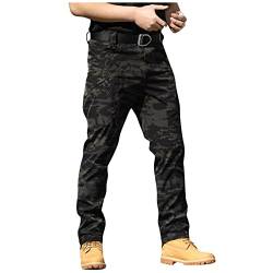 CHIACJYRSEDK Arbeitshosen Männer Cargohose Herren Leichte Traininghose Outdoor Hosen für Herren Militär Stretch Wanderhose Herren Taktische Hose mit Reißverschlusstasche 2-Tarnung 3XL von CHIACJYRSEDK