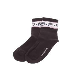 CHIARA FERRAGNI Schwarze Socken für Damen mit Logo, Schwarz , Einheitsgröße von CHIARA FERRAGNI