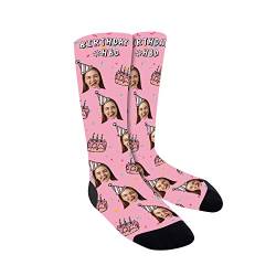 CHIC DIARY Lustige Socken mit Gesicht Personalisiert Foto Socken Damen Herren Familiensocken Geburtstag Jubiläum Geschenk von CHIC DIARY