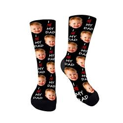 CHIC DIARY Lustige Socken mit Gesicht Personalisiert Foto Socken Damen Herren Familiensocken Geburtstag Jubiläum Geschenk von CHIC DIARY