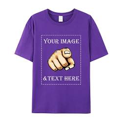 CHIC DIARY T-Shirt Bedrucken Lassen mit Personalisiert Foto Text Gravur Selbst Gestalten Baumwolle Tshirt Damen Herren von CHIC DIARY