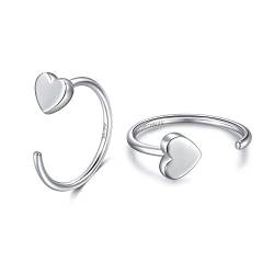 Creolen Ohrringe 925 Sterling Silber Halb Ohrringe Creolen Ohrringe Klein Kreolen Ball Huggie Hoops Halb Knorpel Ohrringe Hängend für Damen Mädchen von CHIC & ARTSY