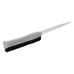 Teasing Bürste Rattenschwanzbürste Glanzgriff Tragbares Haarstyling-Werkzeug für Männer und Frauen für zu Hause (Silber) von CHICIRIS