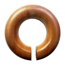 CHICNET Piercing Sawoholz Holz Expander rotbraun groß Ohrstecker Ring Bogen Dehner Donut | Tribal Handarbeit Unisex Damen Herren Flesh Lobe Plug Kreis Dehnungsring Tunnel Ohrring Ohrhänger 16 mm von CHICNET