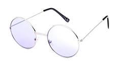 Hochwertige Damen Herren Sonnenbrille Round Glasses Rundglas Hippie Brille, 40er Jahren-Style 400 UV, langer Steg Metall, bunt verspiegelt oder getönt von CHICNET