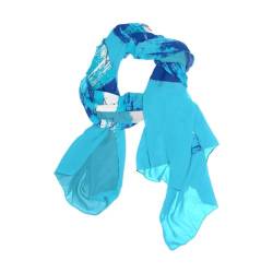 CHIFIGNO Israel Flagge Blau und Weiß Lange Schal Schal Wrap Frauen Seide Wie Schals Mode Strand Sarong Wrap, Israelische Flagge, 35.4 x 70.86 Inches von CHIFIGNO