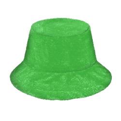 Unisex Fashion Bucket Hat für Damen Herren, Pelziger Plüsch Fischerhut Kunstpelz Lustige Eimer Hüte, Grün (Ivy Green), Einheitsgröße von CHIFIGNO