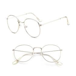 CHIHUOBANG Aock Vintage Männer Frauen Brillen Metallrahmen Gläser Runde Brille Klare Linse Optisch von CHIHUOBANG