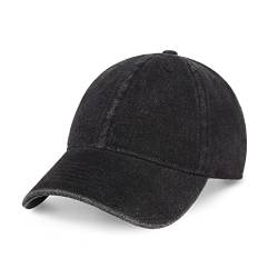 CHOK.LIDS Baseball Cap Papa Hut für Männer und Frauen Baumwolle Low Profile Einstellbare Polo gebogen Krempe (Black Denim) von CHOK.LIDS