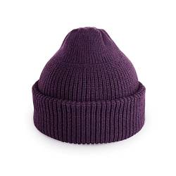 CHOK.LIDS Fisherman Beanie kurz gestrickt Klassische Manschette Schädel Kappen Outdoor Winter stilvolle Trawler Sailor Beanies für Herren und Damen (Lila) von CHOK.LIDS