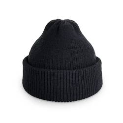 CHOK.LIDS Fisherman Beanie kurz gestrickt Klassische Manschette Schädel Kappen Outdoor Winter stilvolle Trawler Sailor Beanies für Herren und Damen (Schwarz) von CHOK.LIDS